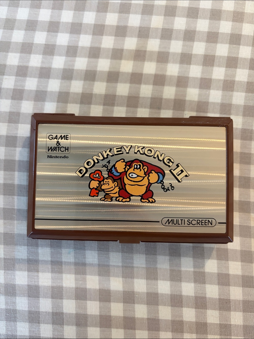 Nintendo Game & Watch Donkey Kong II Handheld - Brown & Silver. VINTAGE